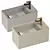 Modern Washbasins Set with Faucets 3D model small image 2