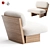 Modern Design Jia Chair Furniture 3D model small image 3