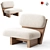 Modern Design Jia Chair Furniture 3D model small image 5