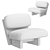 Modern Design Jia Chair Furniture 3D model small image 6