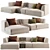 Elegant ALBERESE Sofa Chaise DE PADOVA 3D model small image 1