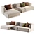 Elegant ALBERESE Sofa Chaise DE PADOVA 3D model small image 2