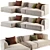 Elegant ALBERESE Sofa Chaise DE PADOVA 3D model small image 3