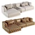 Elegant ALBERESE Sofa Chaise DE PADOVA 3D model small image 4