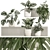 Tropical Monstera Vertical Garden Set 3D model small image 1