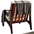 Contemporary Leather Armchair Design 3D model small image 5