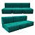 Modular 3-Seat Sofa, Max 2015 3D model small image 1