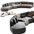 Luxurious Baxter Piaf Sofa 2015 3D model small image 3