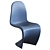 Sleek Modern Plastic Chair 3D model small image 2