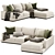 Elster 4-Seater Light Corner Sofa 3D model small image 2