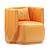  Modern Silver Armchair by Elvemobilya 3D model small image 7