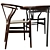 Scandinavian Dining Set by Wegner 3D model small image 3