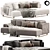 Modern ONTE Corner Sofa in White 3D model small image 1