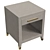Luxury Skata Leather Bedside Table 3D model small image 6