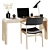 Custom Minimalist Wood Workspace 3D model small image 2