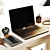 Custom Minimalist Wood Workspace 3D model small image 4