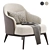 Modern Dena Lounge Chair 3D model small image 2