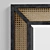 Vintage Cane Wall Mirror 3D model small image 4