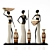 African Women Statue Décor 3D model small image 1