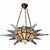 Sunshine II Crystal Chandelier Glows 3D model small image 1