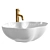 REA Pearl Opzetwastafel Washbasin Gleaming White 3D model small image 3