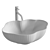 REA Pearl Opzetwastafel Washbasin Gleaming White 3D model small image 4