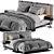 Sophisticated Minotti Tatlin Soft Bed 3D model small image 1