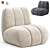 Contemporary Toe Lounge Chair 3D model small image 3