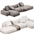 Modern BOCA NAVI 3-Seater Sofa 3D model small image 2