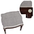 Florian Single Seater Ottoman 3D model small image 2