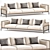 Minimalist Relaxation Lounge Sofa 3D model small image 1