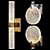 Modern Crystal Wall Lamp Gold 3D model small image 4