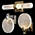 Modern Crystal Wall Lamp Gold 3D model small image 5