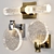 Modern Crystal Wall Lamp Gold 3D model small image 6
