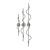 Curved LED Brass Wall Light 3D model small image 4