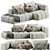 Modern Shamara Sofa Set: Multicolor Options 3D model small image 3