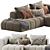 Modern Shamara Sofa Set: Multicolor Options 3D model small image 4