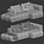 Modern Shamara Sofa Set: Multicolor Options 3D model small image 5