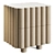 Elegant Scalloped Nightstand - PBR Textures 3D model small image 1