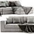 Formerin Italia Hermes Chaise Longue sofa 3D model small image 2