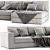 Formerin Italia Hermes Chaise Longue sofa 3D model small image 3