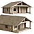 Rustic Log Cabin Hideaway 3D model small image 1