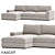 Modern Corner Sofa: Parker 3D model small image 1