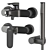 Yoyo Bathroom Fixtures Set with Showerhead 3D model small image 5