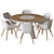 Extremis Captain's Chair & Pantagruel Table 3D model small image 3