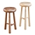 Emmanuelle Simon Oak Stool Design 3D model small image 1