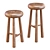 Emmanuelle Simon Oak Stool Design 3D model small image 2