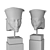 Amun Portrait Sculpture with Pedestal 3D model small image 6