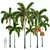 Foxtail Palm Tree Sculptures 3D model small image 1