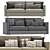 Modern Harris Chaise Sectional Sofa 3D model small image 4